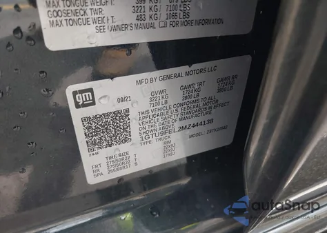 2021 GMC Sierra 1500 4Wd Short Box Denali from USA, damaged, VIN 1GTU9FEL2MZ444138